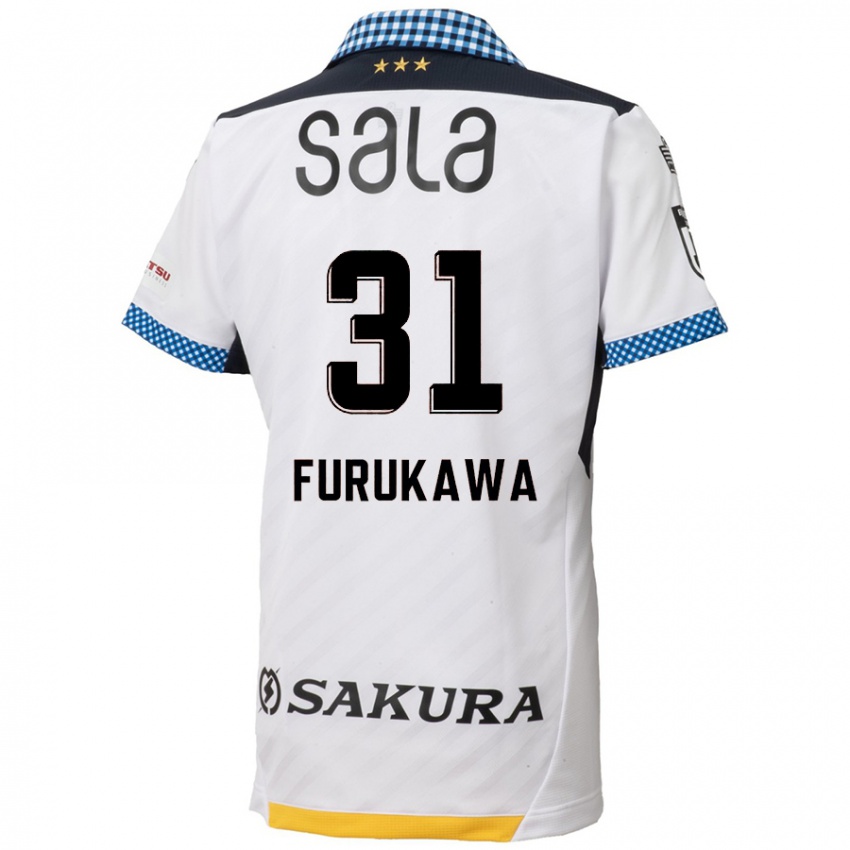 Kinder Yosuke Furukawa #31 Weiß Schwarz Auswärtstrikot Trikot 2024/25 T-Shirt Österreich