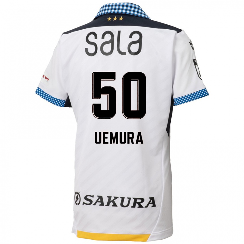 Kinder Hiroto Uemura #50 Weiß Schwarz Auswärtstrikot Trikot 2024/25 T-Shirt Österreich