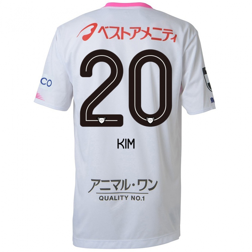 Kinder Tae-Hyeon Kim #20 Weiß Blau Rosa Auswärtstrikot Trikot 2024/25 T-Shirt Österreich