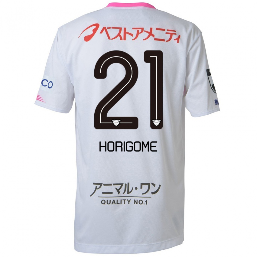 Kinder Yuki Horigome #21 Weiß Blau Rosa Auswärtstrikot Trikot 2024/25 T-Shirt Österreich