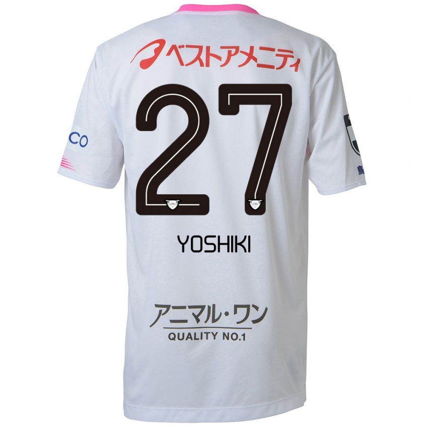 Kinder Yoshiki Narahara #27 Weiß Blau Rosa Auswärtstrikot Trikot 2024/25 T-Shirt Österreich