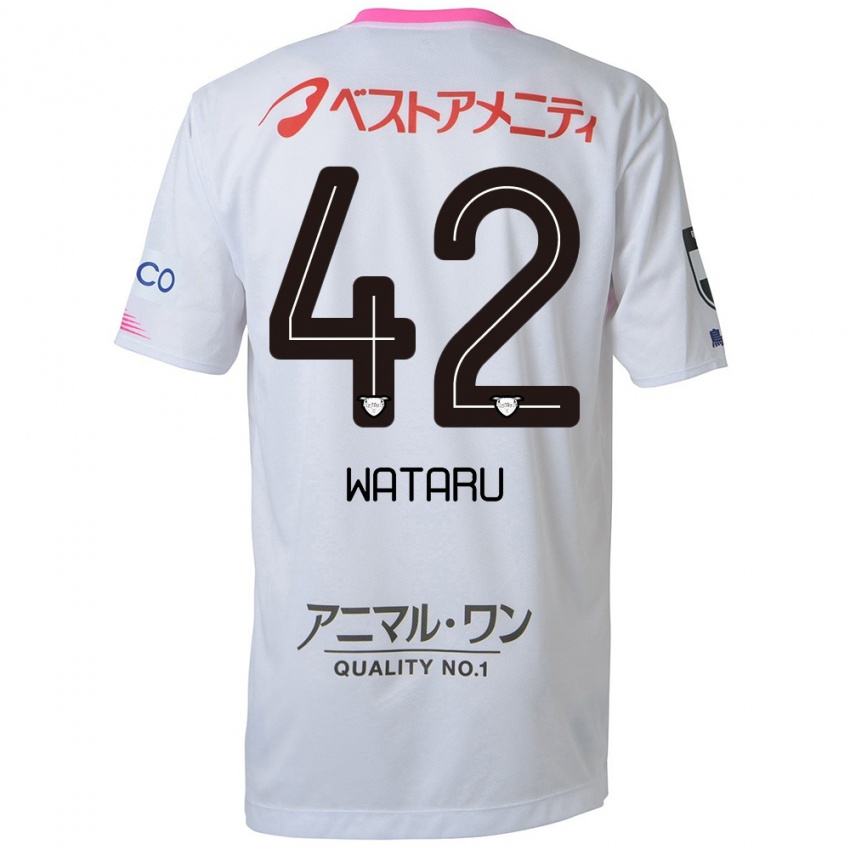 Kinder Wataru Harada #42 Weiß Blau Rosa Auswärtstrikot Trikot 2024/25 T-Shirt Österreich