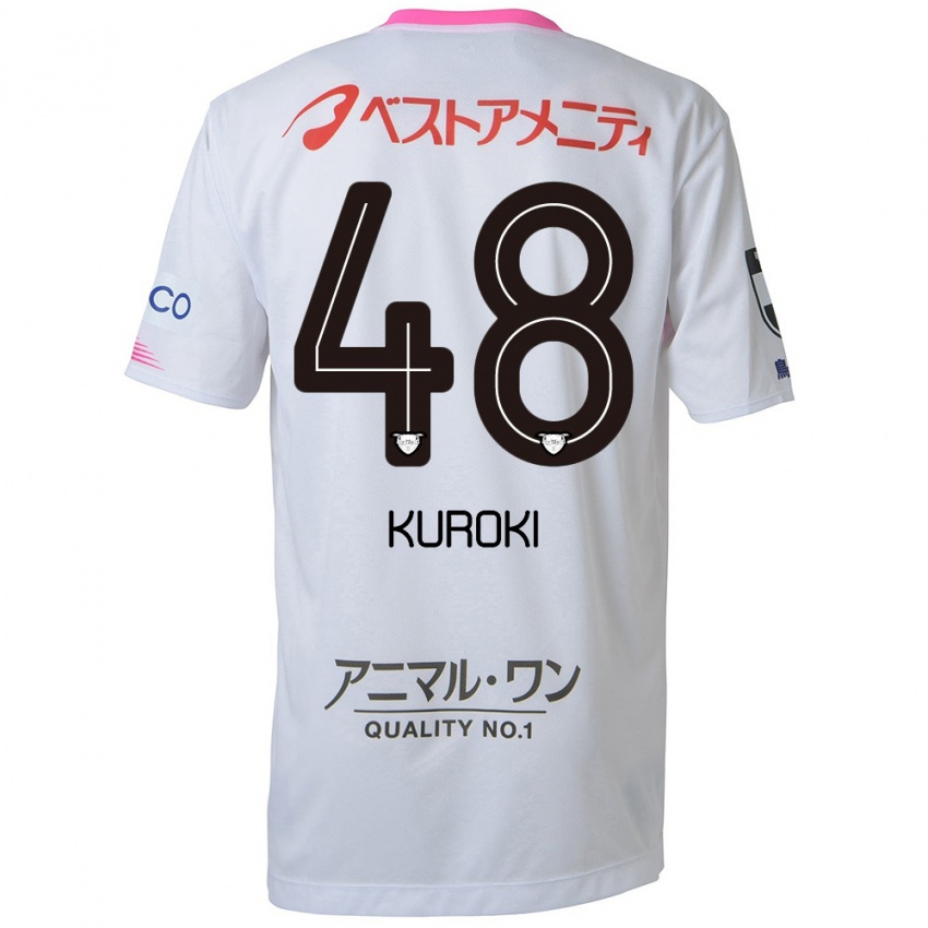 Kinder Yuya Kuroki #48 Weiß Blau Rosa Auswärtstrikot Trikot 2024/25 T-Shirt Österreich