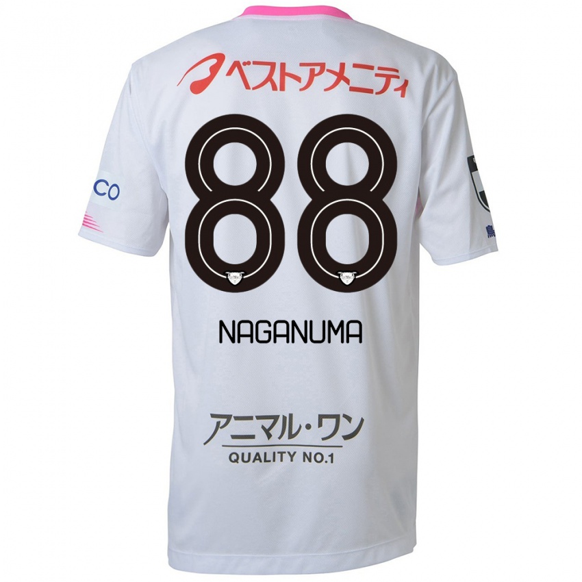 Kinder Yoichi Naganuma #88 Weiß Blau Rosa Auswärtstrikot Trikot 2024/25 T-Shirt Österreich