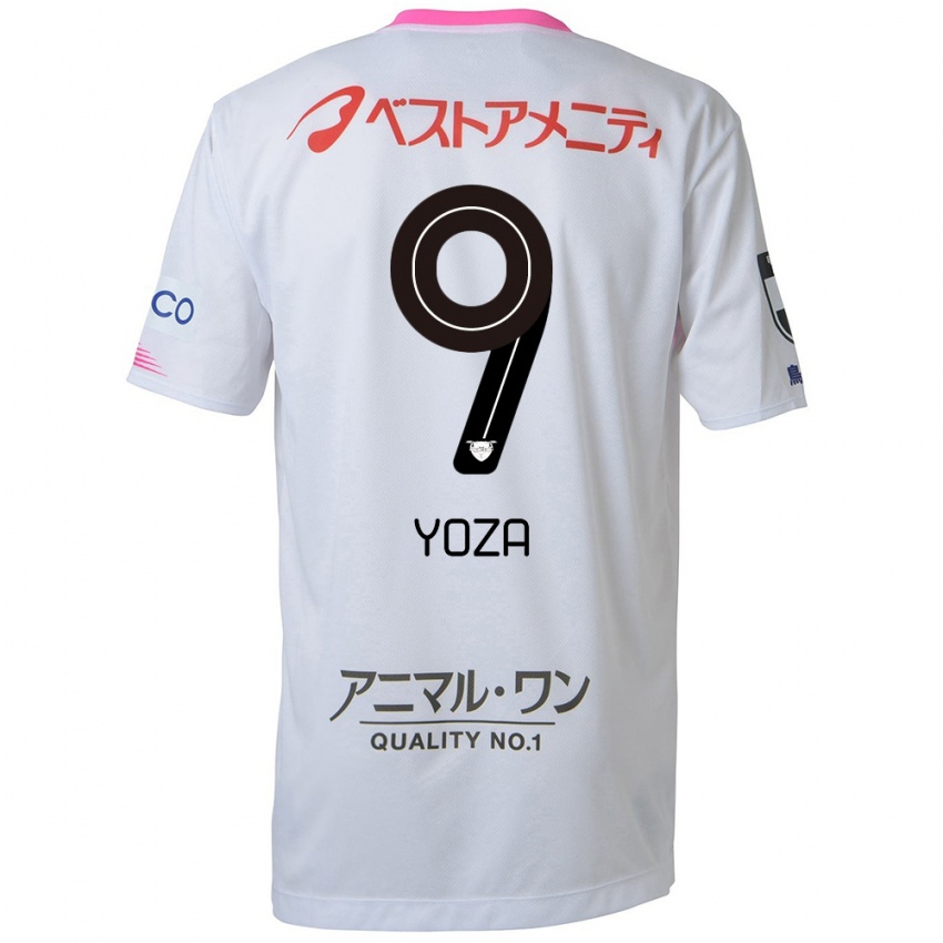 Kinder Tomomichi Yoza #9 Weiß Blau Rosa Auswärtstrikot Trikot 2024/25 T-Shirt Österreich