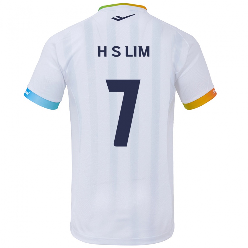 Kinder Sang-Hyub Lim #7 Weiß Blau Auswärtstrikot Trikot 2024/25 T-Shirt Österreich