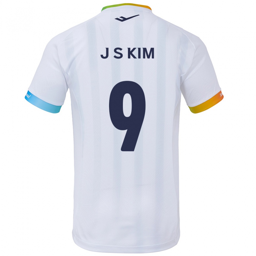 Kinder Shin-Jin Kim #9 Weiß Blau Auswärtstrikot Trikot 2024/25 T-Shirt Österreich