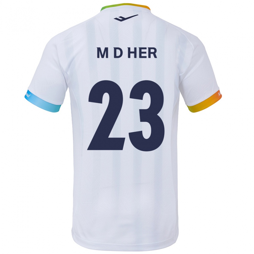 Kinder Dong-Min Her #23 Weiß Blau Auswärtstrikot Trikot 2024/25 T-Shirt Österreich