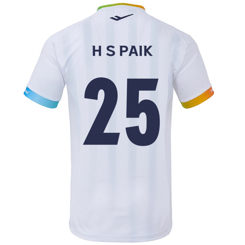 Kinder Sang-Hoon Paik #25 Weiß Blau Auswärtstrikot Trikot 2024/25 T-Shirt Österreich