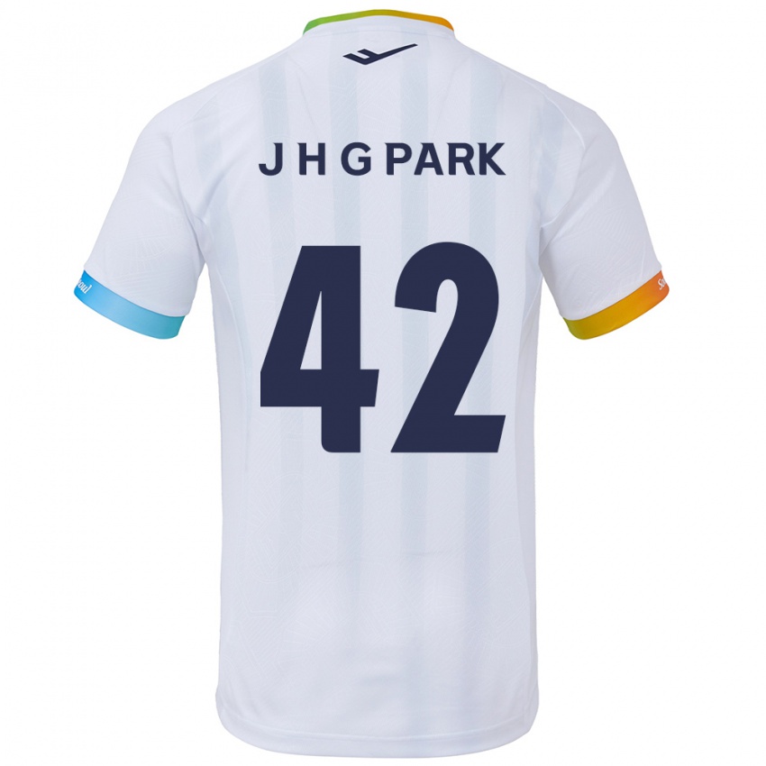 Kinder Jang Han-Gyeol Park #42 Weiß Blau Auswärtstrikot Trikot 2024/25 T-Shirt Österreich