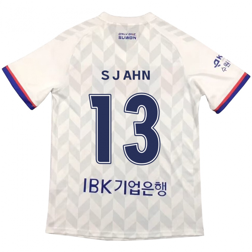 Kinder Jun-Su Ahn #13 Weiß Blau Auswärtstrikot Trikot 2024/25 T-Shirt Österreich