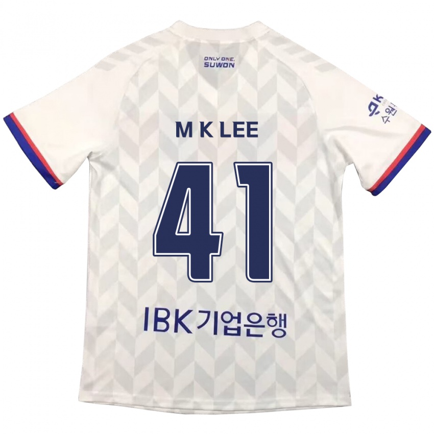 Kinder Kyung-Min Lee #41 Weiß Blau Auswärtstrikot Trikot 2024/25 T-Shirt Österreich