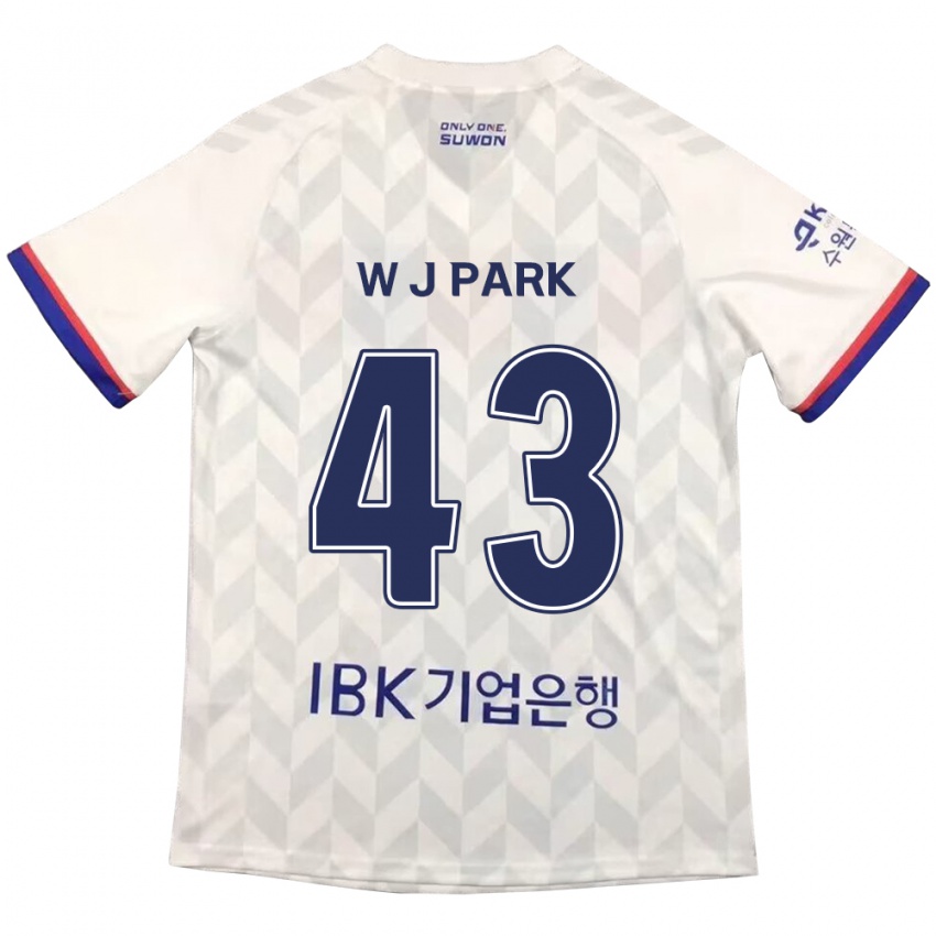 Kinder Jin-Woo Park #43 Weiß Blau Auswärtstrikot Trikot 2024/25 T-Shirt Österreich