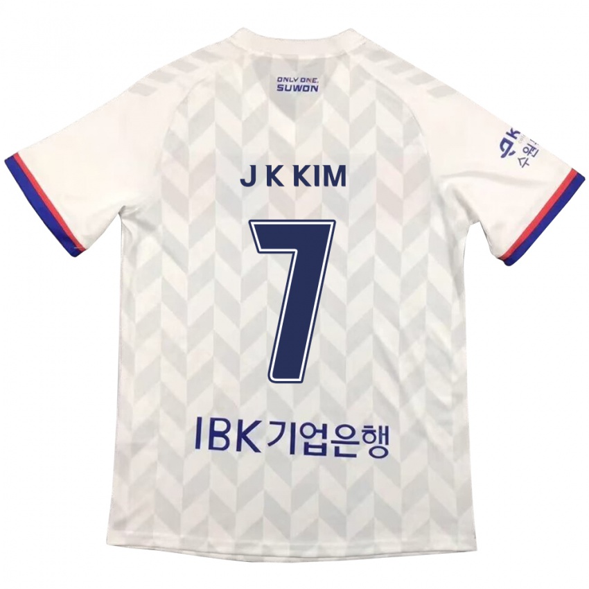 Kinder Ki-Jun Kim #7 Weiß Blau Auswärtstrikot Trikot 2024/25 T-Shirt Österreich