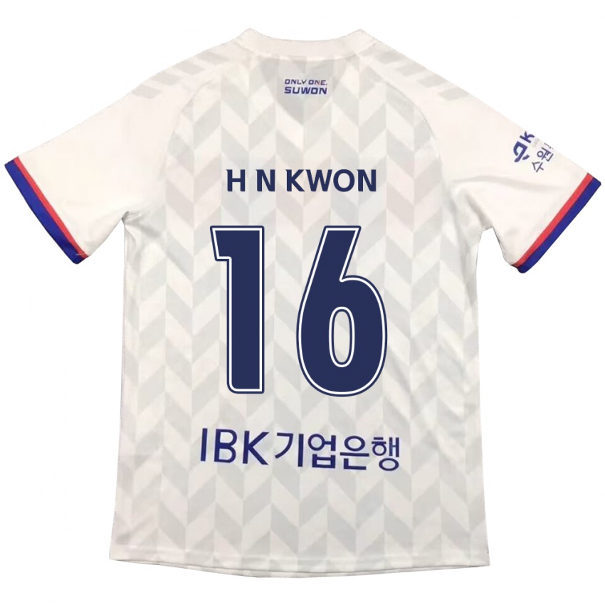 Kinder Nam-Hoon Kwon #16 Weiß Blau Auswärtstrikot Trikot 2024/25 T-Shirt Österreich