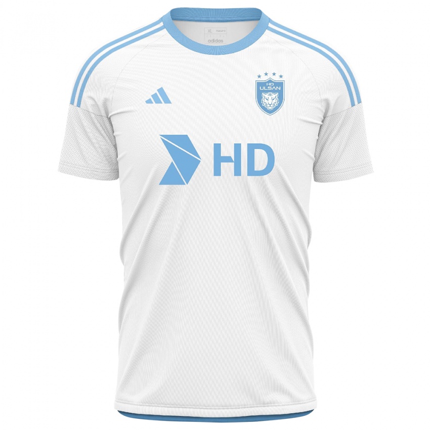 Kinder Kang-Hyun Park #19 Weiß Blau Auswärtstrikot Trikot 2024/25 T-Shirt Österreich