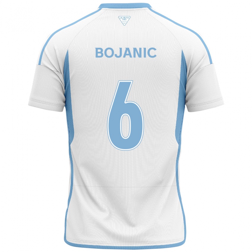 Kinder Darijan Bojanic #6 Weiß Blau Auswärtstrikot Trikot 2024/25 T-Shirt Österreich