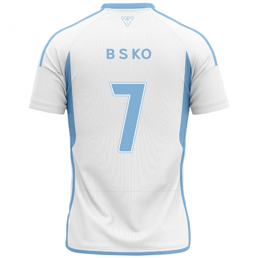 Kinder Seung-Beom Ko #7 Weiß Blau Auswärtstrikot Trikot 2024/25 T-Shirt Österreich