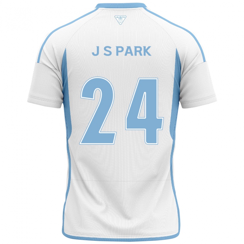 Kinder Sang-Jun Park #24 Weiß Blau Auswärtstrikot Trikot 2024/25 T-Shirt Österreich