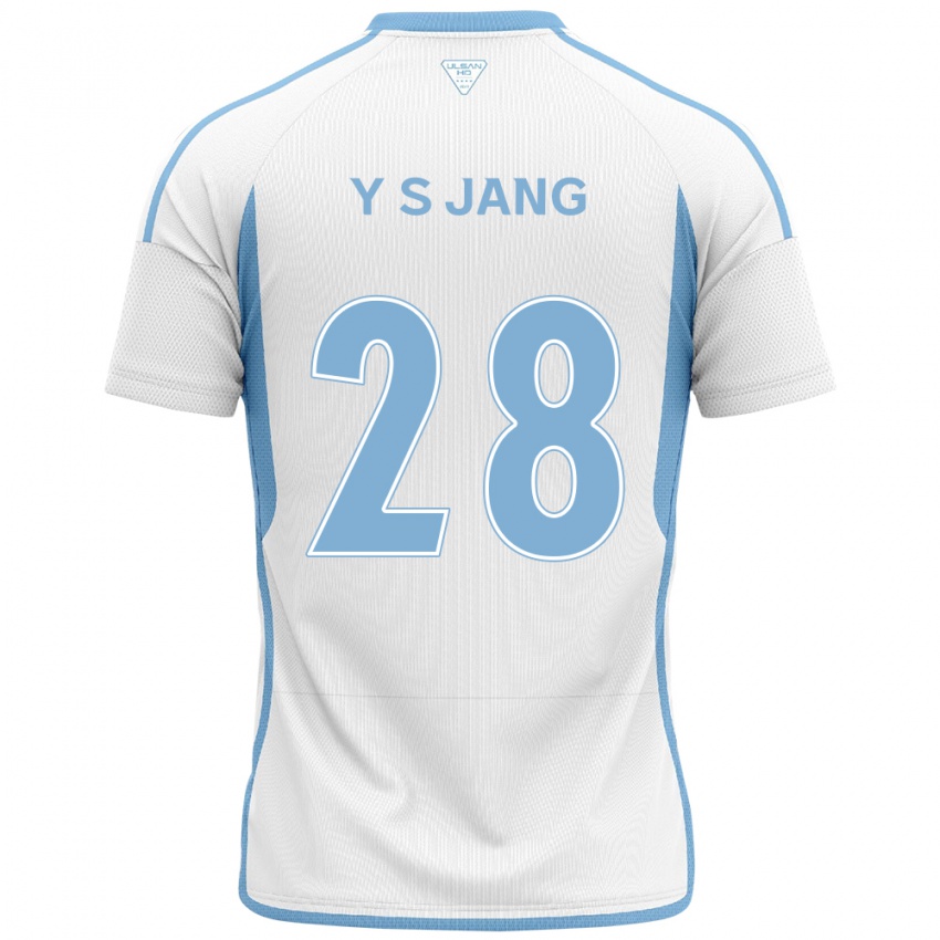 Kinder See-Young Jang #28 Weiß Blau Auswärtstrikot Trikot 2024/25 T-Shirt Österreich