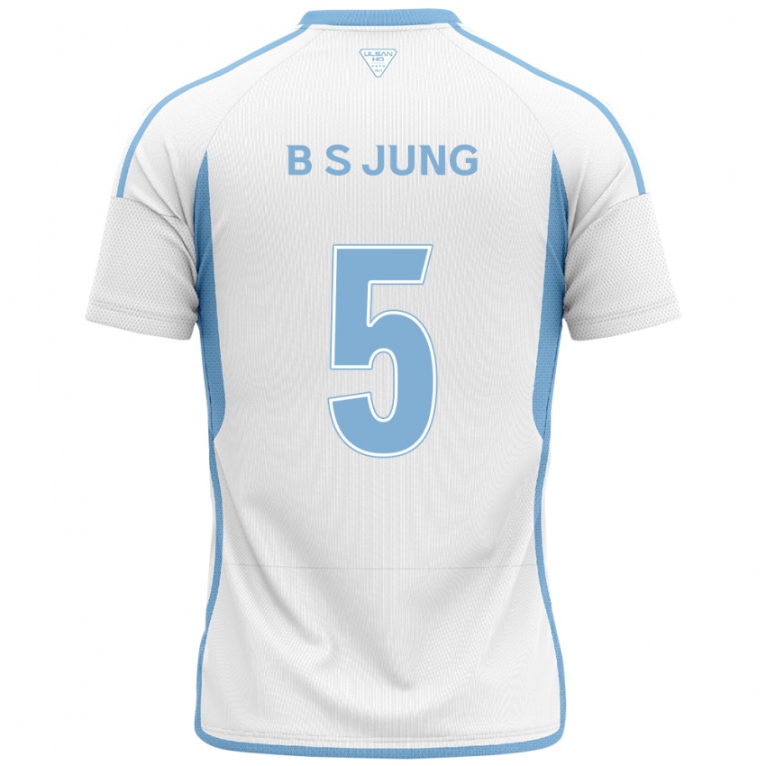 Kinder Seong-Bin Jung #5 Weiß Blau Auswärtstrikot Trikot 2024/25 T-Shirt Österreich