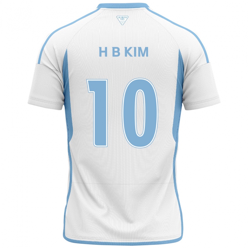 Kinder Beom-Hwan Kim #10 Weiß Blau Auswärtstrikot Trikot 2024/25 T-Shirt Österreich