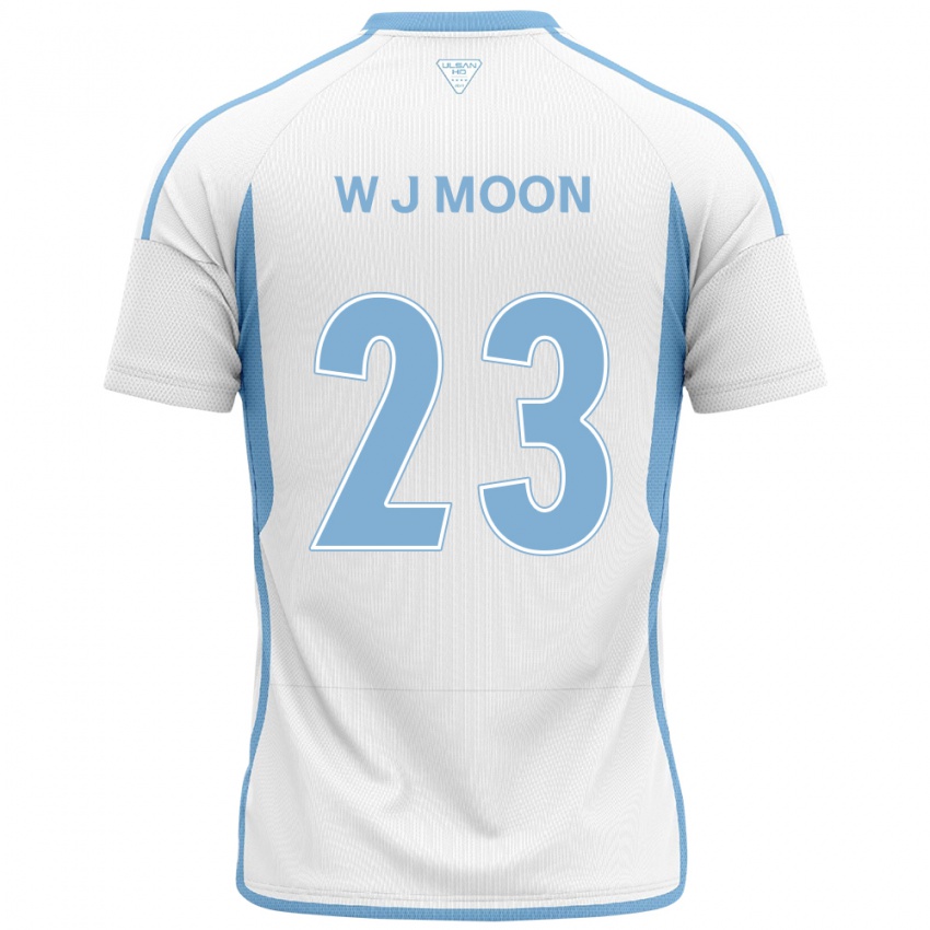 Kinder Ji-Won Moon #23 Weiß Blau Auswärtstrikot Trikot 2024/25 T-Shirt Österreich