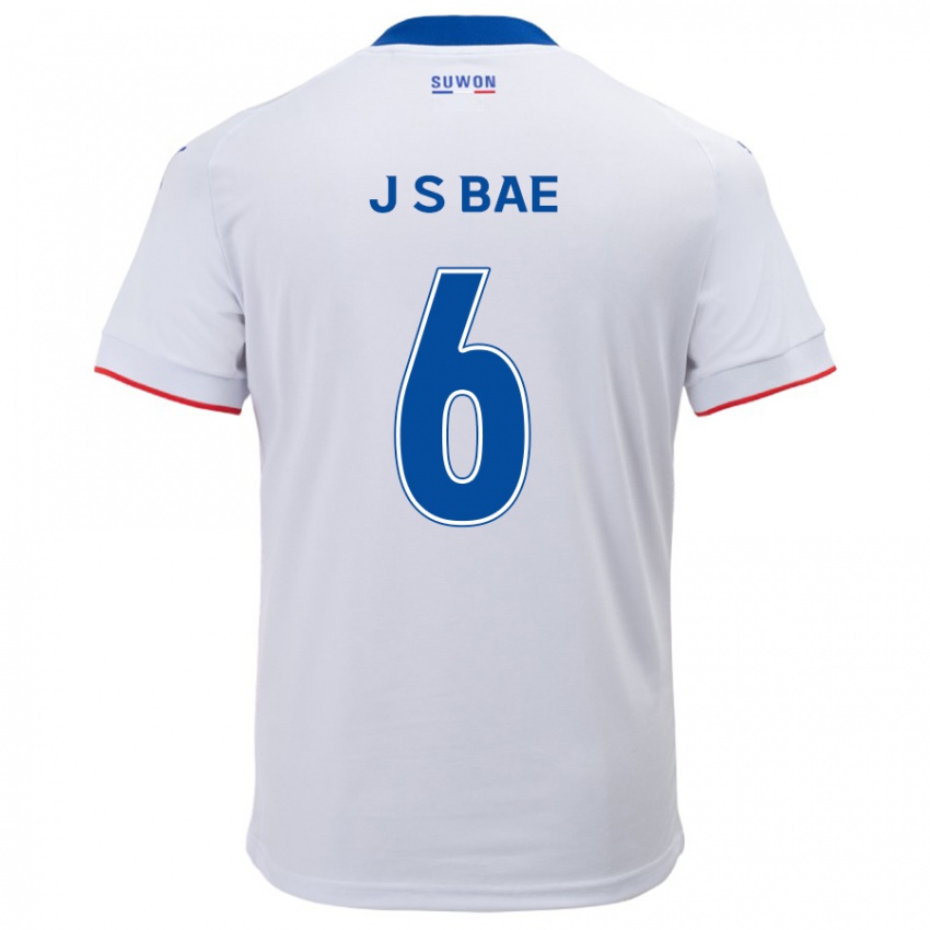 Kinder Seo-Joon Bae #6 Weiß Blau Auswärtstrikot Trikot 2024/25 T-Shirt Österreich