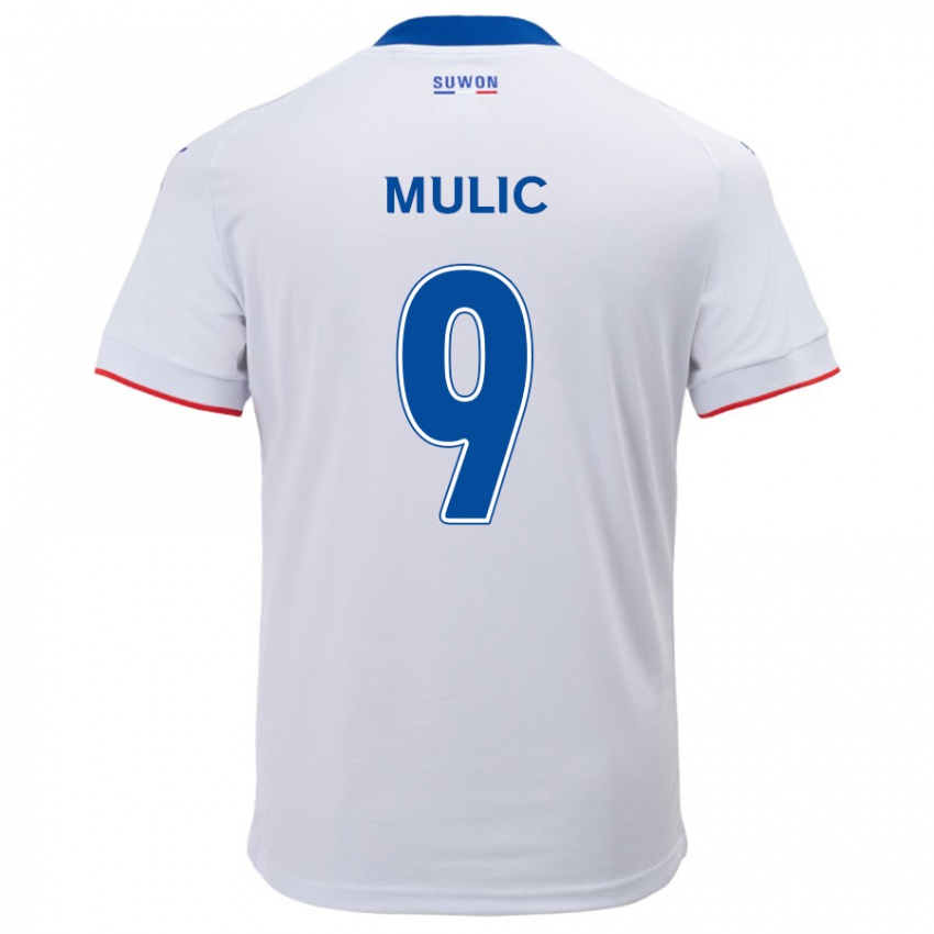 Kinder Fejsal Mulic #9 Weiß Blau Auswärtstrikot Trikot 2024/25 T-Shirt Österreich