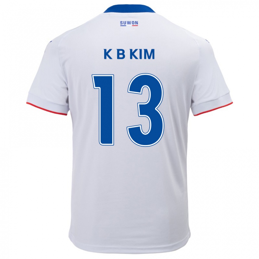 Kinder Bo-Kyung Kim #13 Weiß Blau Auswärtstrikot Trikot 2024/25 T-Shirt Österreich