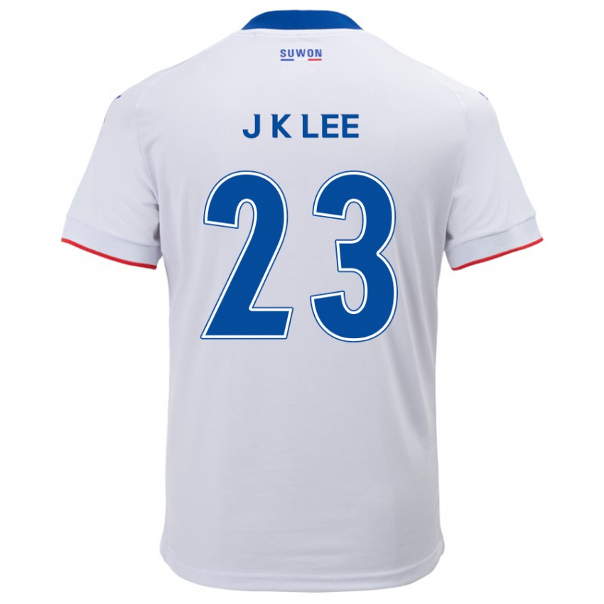 Kinder Ki-Je Lee #23 Weiß Blau Auswärtstrikot Trikot 2024/25 T-Shirt Österreich