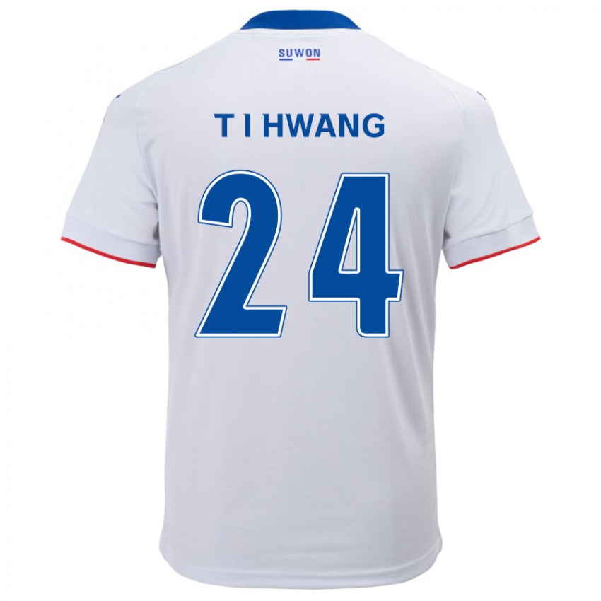 Kinder In-Taek Hwang #24 Weiß Blau Auswärtstrikot Trikot 2024/25 T-Shirt Österreich