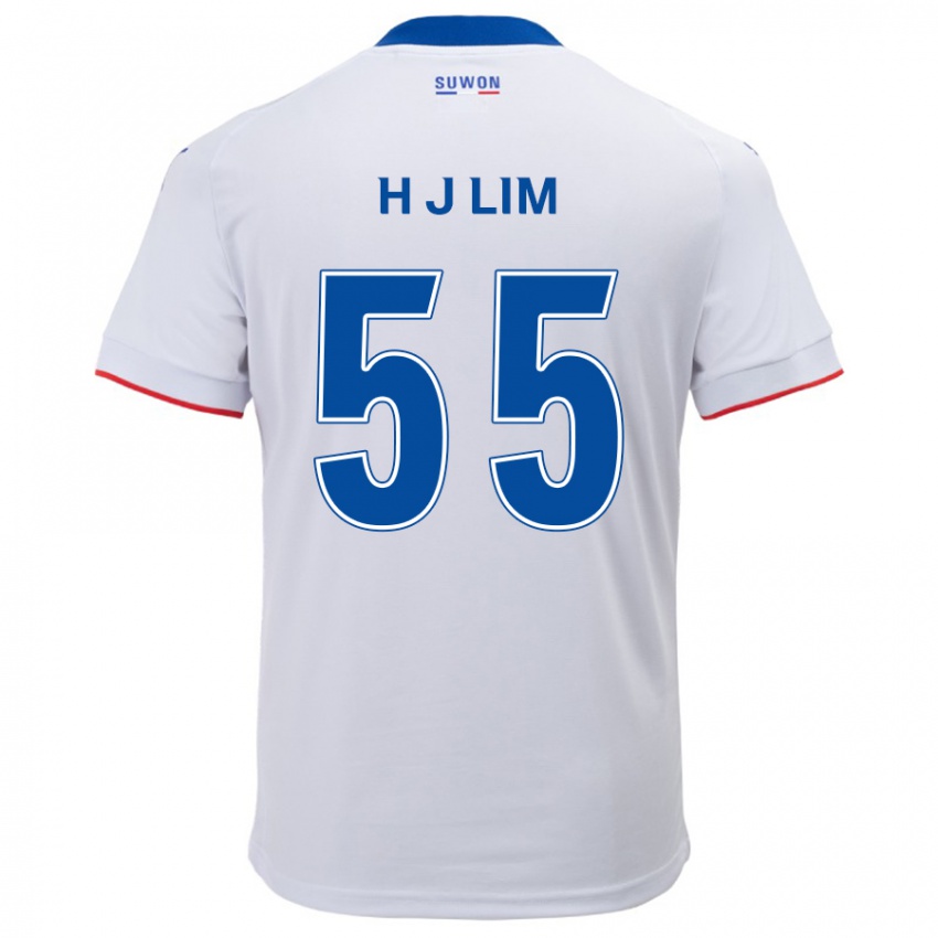 Kinder Ji-Hoon Lim #55 Weiß Blau Auswärtstrikot Trikot 2024/25 T-Shirt Österreich