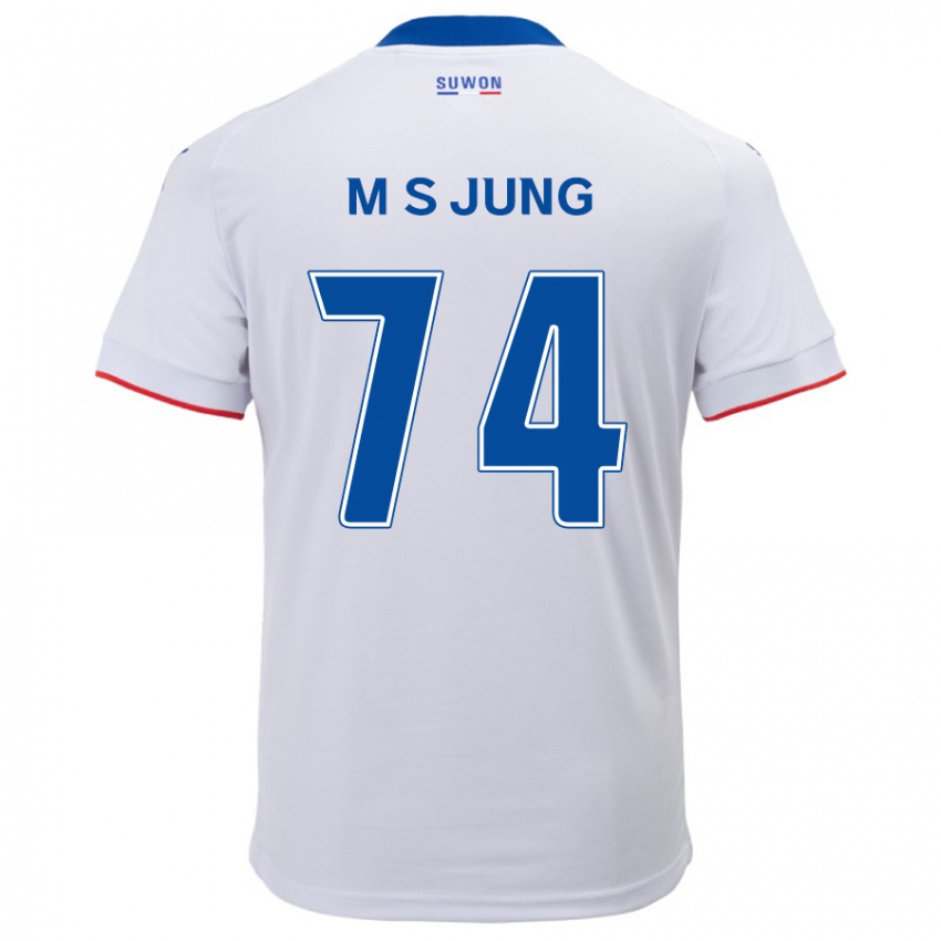 Kinder Sung-Min Jung #74 Weiß Blau Auswärtstrikot Trikot 2024/25 T-Shirt Österreich