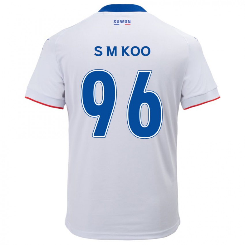 Kinder Min-Seo Koo #96 Weiß Blau Auswärtstrikot Trikot 2024/25 T-Shirt Österreich