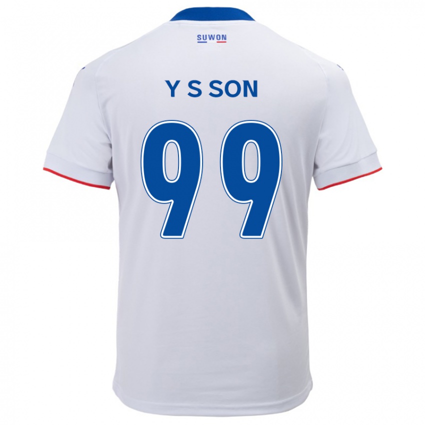 Kinder Suk-Yong Son #99 Weiß Blau Auswärtstrikot Trikot 2024/25 T-Shirt Österreich