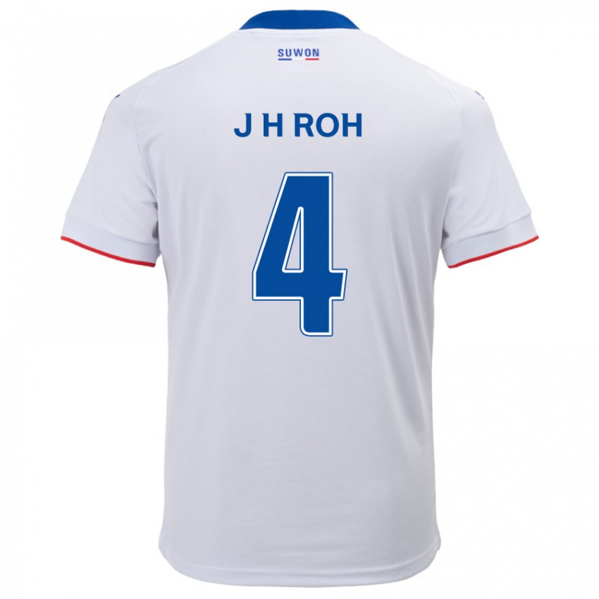 Kinder Hyun-Jun Roh #4 Weiß Blau Auswärtstrikot Trikot 2024/25 T-Shirt Österreich