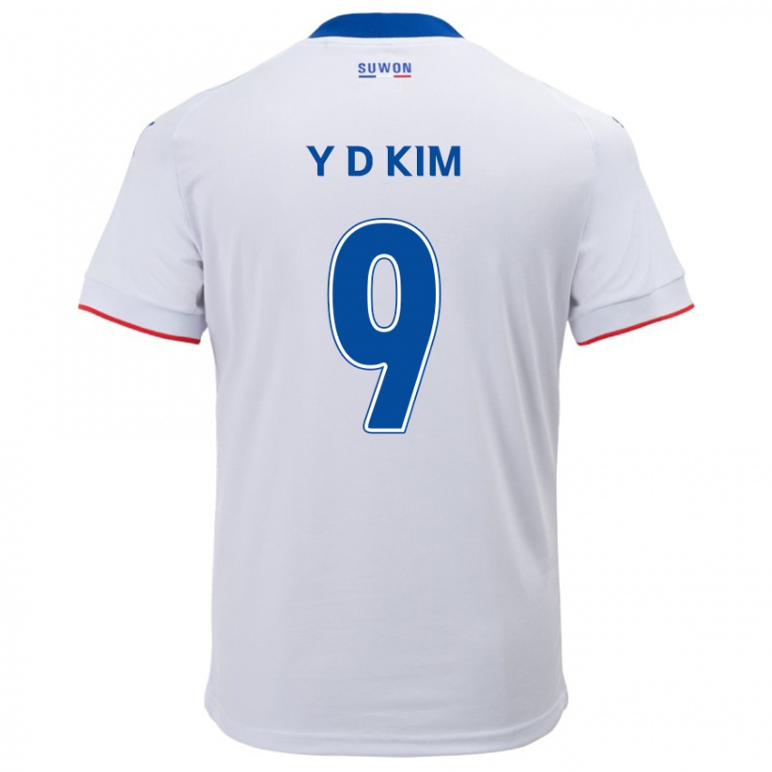 Kinder Dong-Yeon Kim #9 Weiß Blau Auswärtstrikot Trikot 2024/25 T-Shirt Österreich