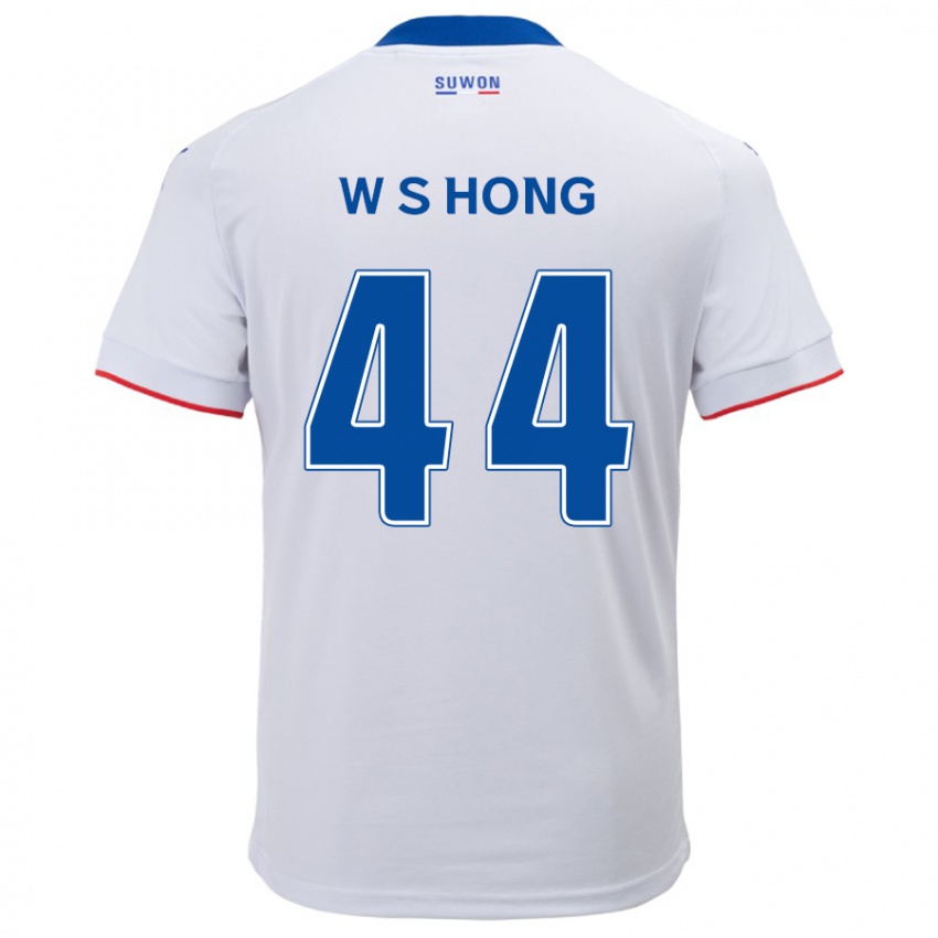 Kinder Sang-Won Hong #44 Weiß Blau Auswärtstrikot Trikot 2024/25 T-Shirt Österreich