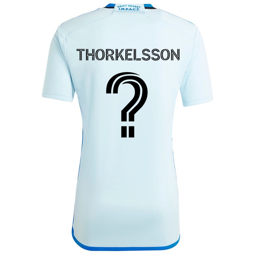 Kinder Róbert Orri Thorkelsson #0 Eisblau Auswärtstrikot Trikot 2024/25 T-Shirt Österreich