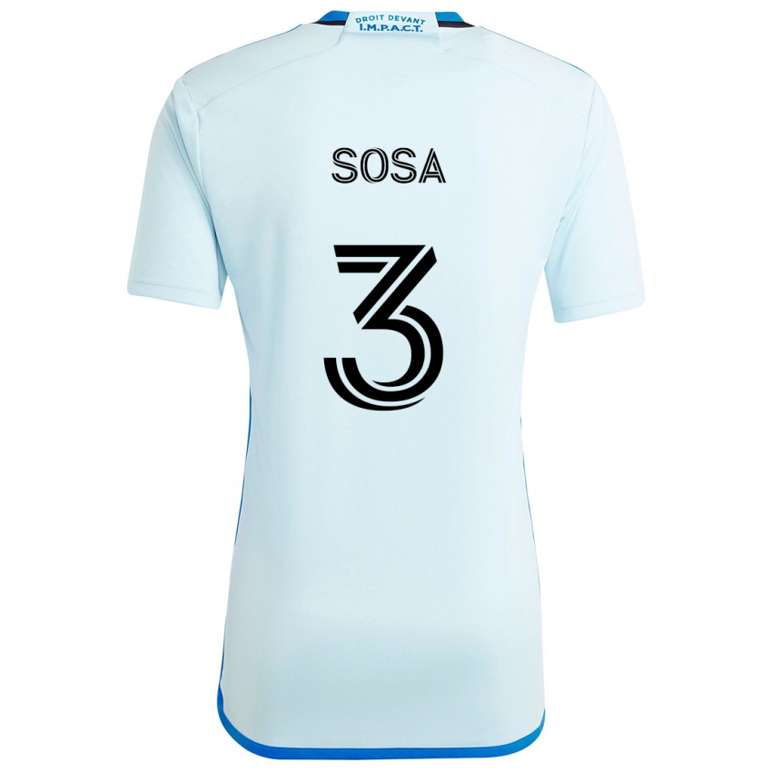 Kinder Joaquín Sosa #3 Eisblau Auswärtstrikot Trikot 2024/25 T-Shirt Österreich