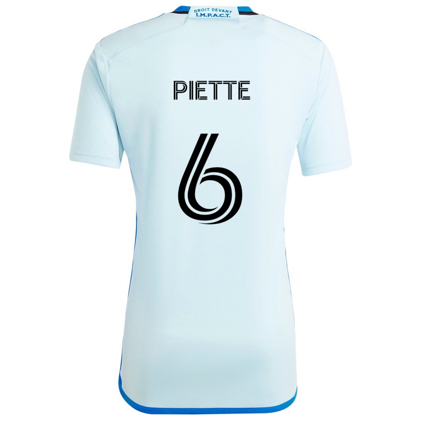 Kinder Samuel Piette #6 Eisblau Auswärtstrikot Trikot 2024/25 T-Shirt Österreich