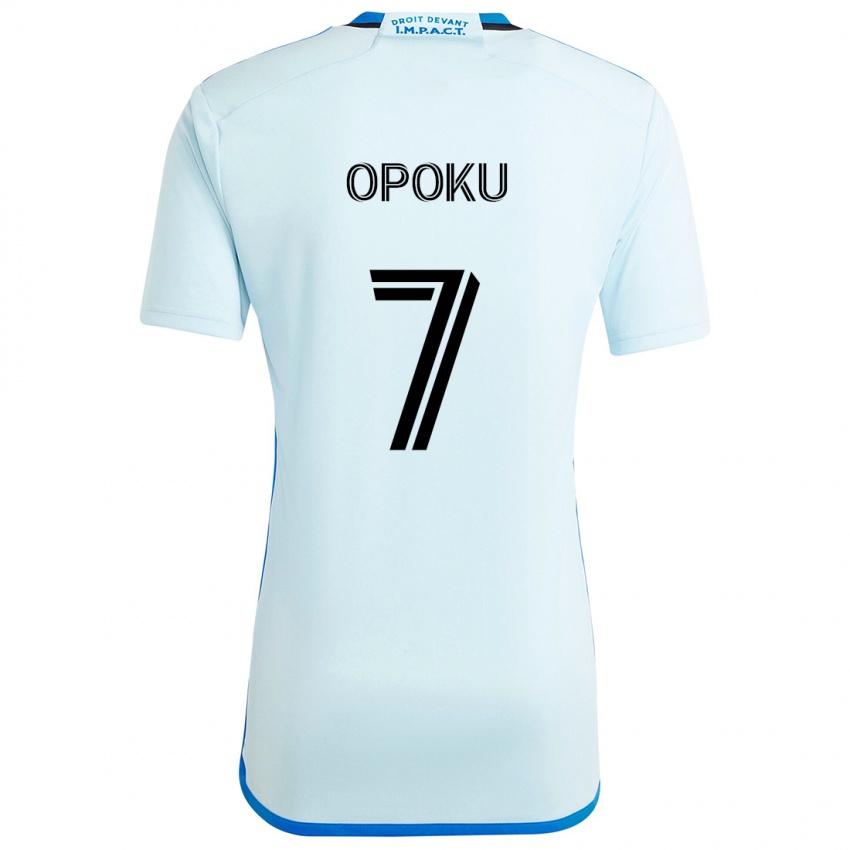 Kinder Kwadwo Opoku #7 Eisblau Auswärtstrikot Trikot 2024/25 T-Shirt Österreich