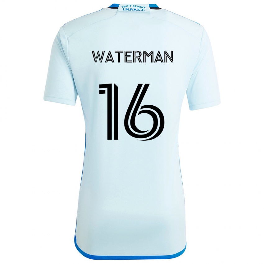 Kinder Joel Waterman #16 Eisblau Auswärtstrikot Trikot 2024/25 T-Shirt Österreich