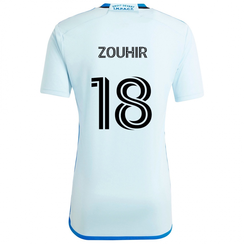 Kinder Rida Zouhir #18 Eisblau Auswärtstrikot Trikot 2024/25 T-Shirt Österreich