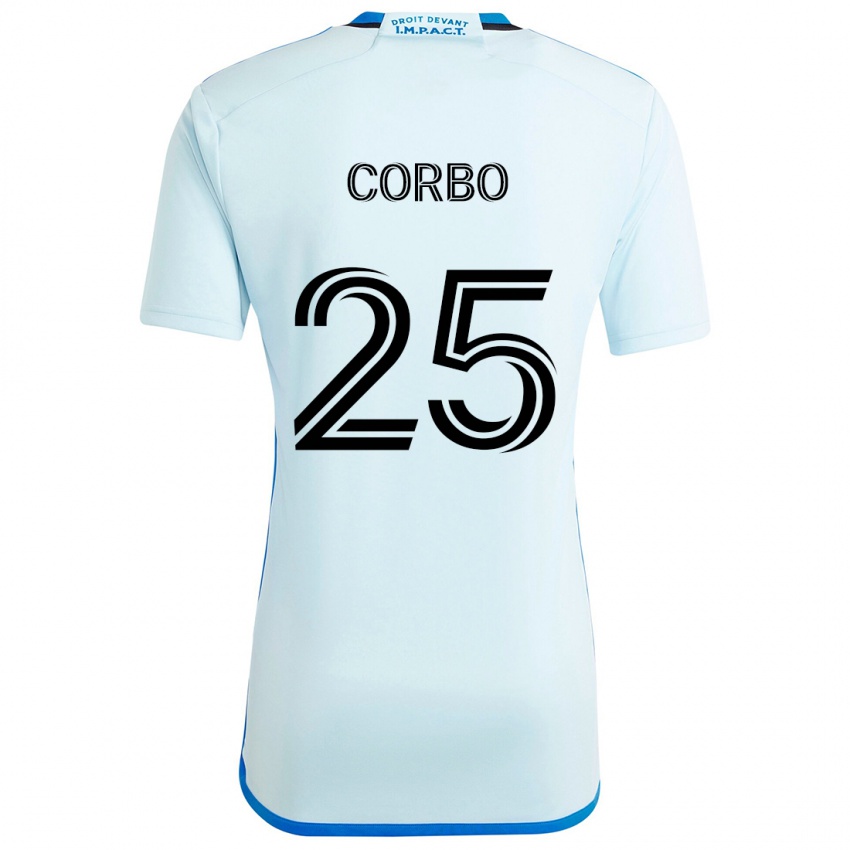 Kinder Gabriele Corbo #25 Eisblau Auswärtstrikot Trikot 2024/25 T-Shirt Österreich