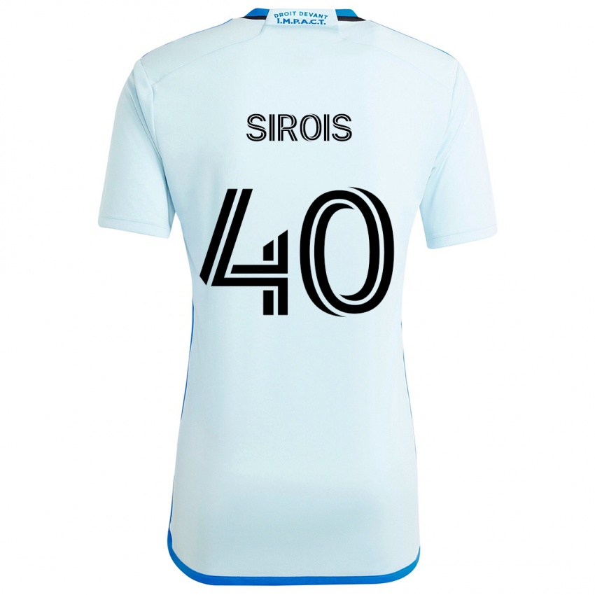 Kinder Jonathan Sirois #40 Eisblau Auswärtstrikot Trikot 2024/25 T-Shirt Österreich