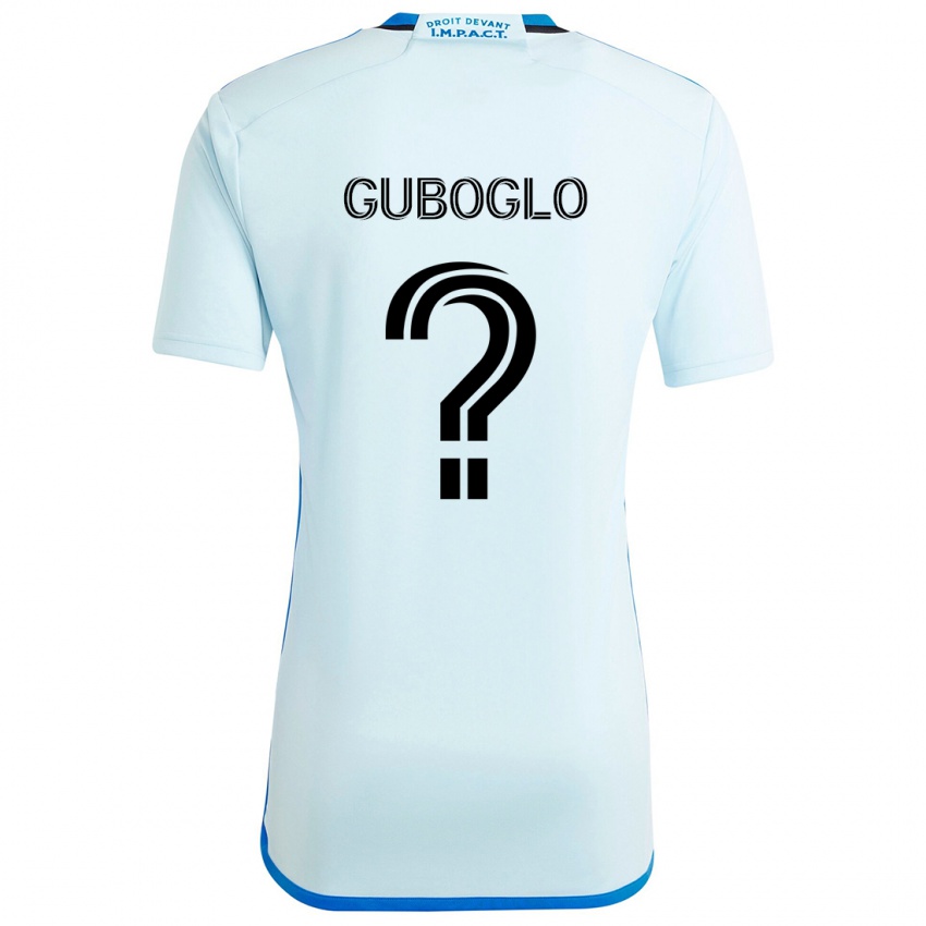 Kinder Yuri Guboglo #0 Eisblau Auswärtstrikot Trikot 2024/25 T-Shirt Österreich