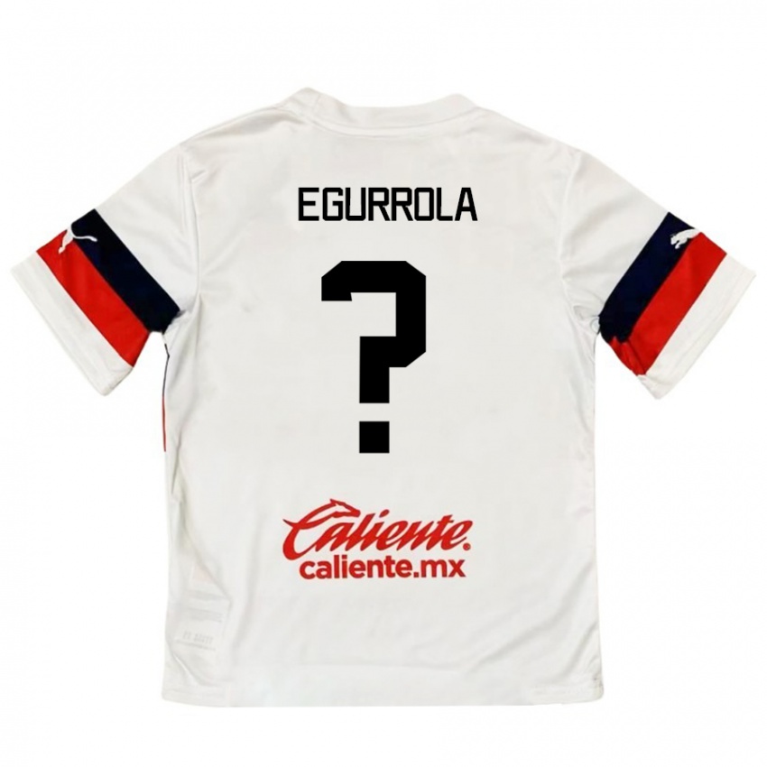 Kinder Luis Egurrola #0 Weiß Rot Auswärtstrikot Trikot 2024/25 T-Shirt Österreich