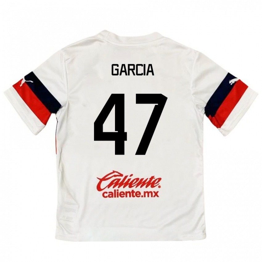 Kinder Gael García #47 Weiß Rot Auswärtstrikot Trikot 2024/25 T-Shirt Österreich